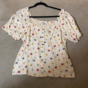 Brand new flower madewell top